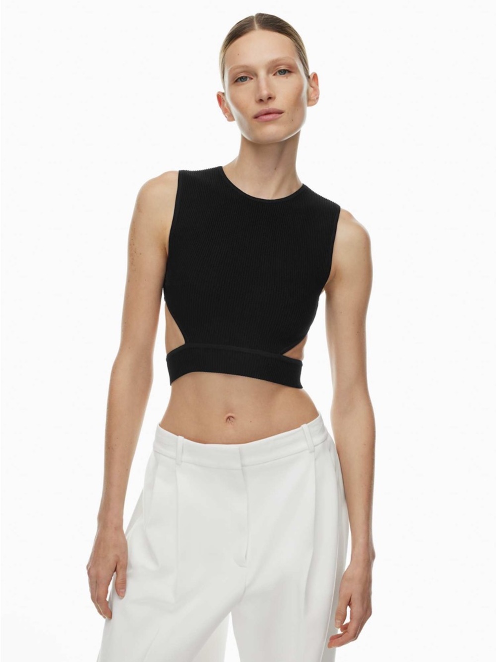 Babaton Aritzia Sculpt Knit Orchestrate Cut-Out Tank Top